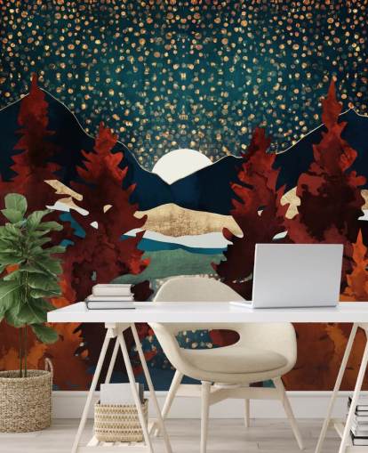 appelsintræer og nattehimmel tapet appelsintræer og nattehimmel tapet