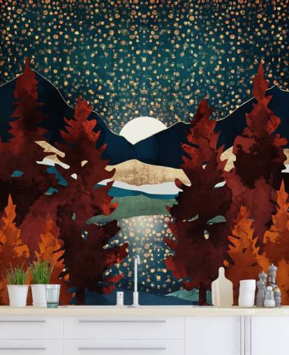 orange trees and night sky wallpaper orange trees and night sky wallpaper