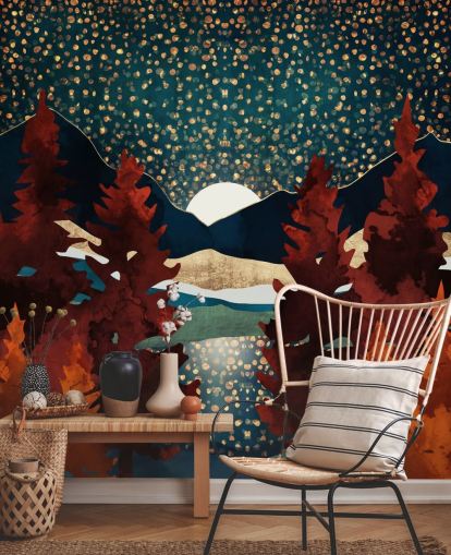 orange trees and night sky wallpaper orange trees and night sky wallpaper