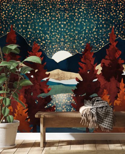 orange trees and night sky wallpaper orange trees and night sky wallpaper