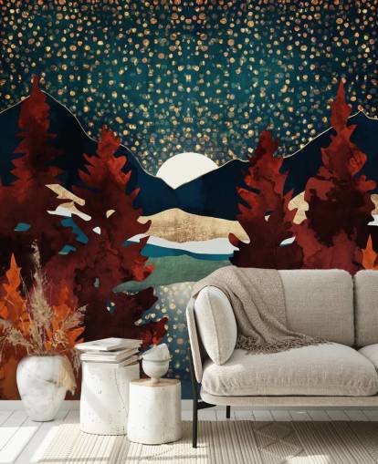 orange trees and night sky wallpaper orange trees and night sky wallpaper