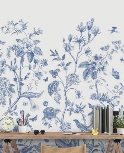blue and white oriental floral wallpaper blue and white oriental floral wallpaper