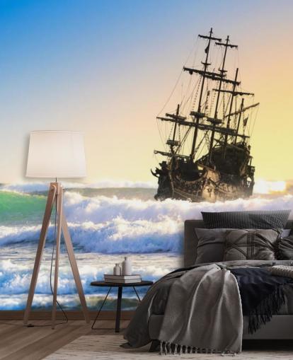 piratskepp på vågor tapeter piratskepp på vågor tapeter