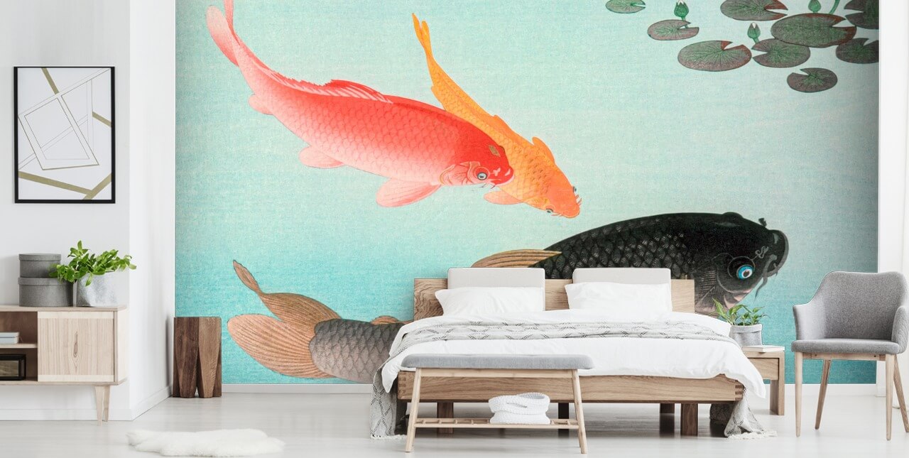 orange and black koi fish wallpaper orange and black koi fish wallpaper