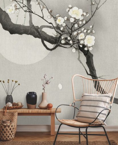 hvit kirsebærblomst gren tapet hvit kirsebærblomst gren tapet