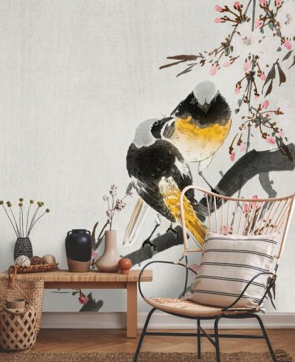 orientalische Vögel und Blüten Wallpaper orientalische Vögel und Blüten Wallpaper