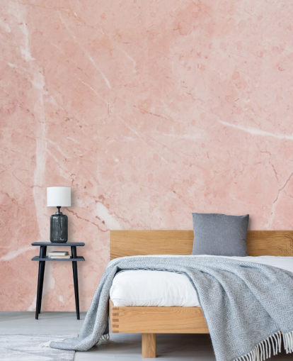 lyserød marmor tapet vægmaleri kaldet Blush Marble til soveværelser lyserød marmor tapet vægmaleri kaldet Blush Marble til soveværelser