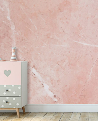hellrosa Marmortapete namens Blush Marble für Schlafzimmer hellrosa Marmortapete namens Blush Marble für Schlafzimmer