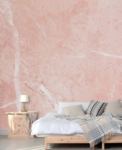 lyserød marmor tapet vægmaleri kaldet Blush Marble til soveværelser lyserød marmor tapet vægmaleri kaldet Blush Marble til soveværelser