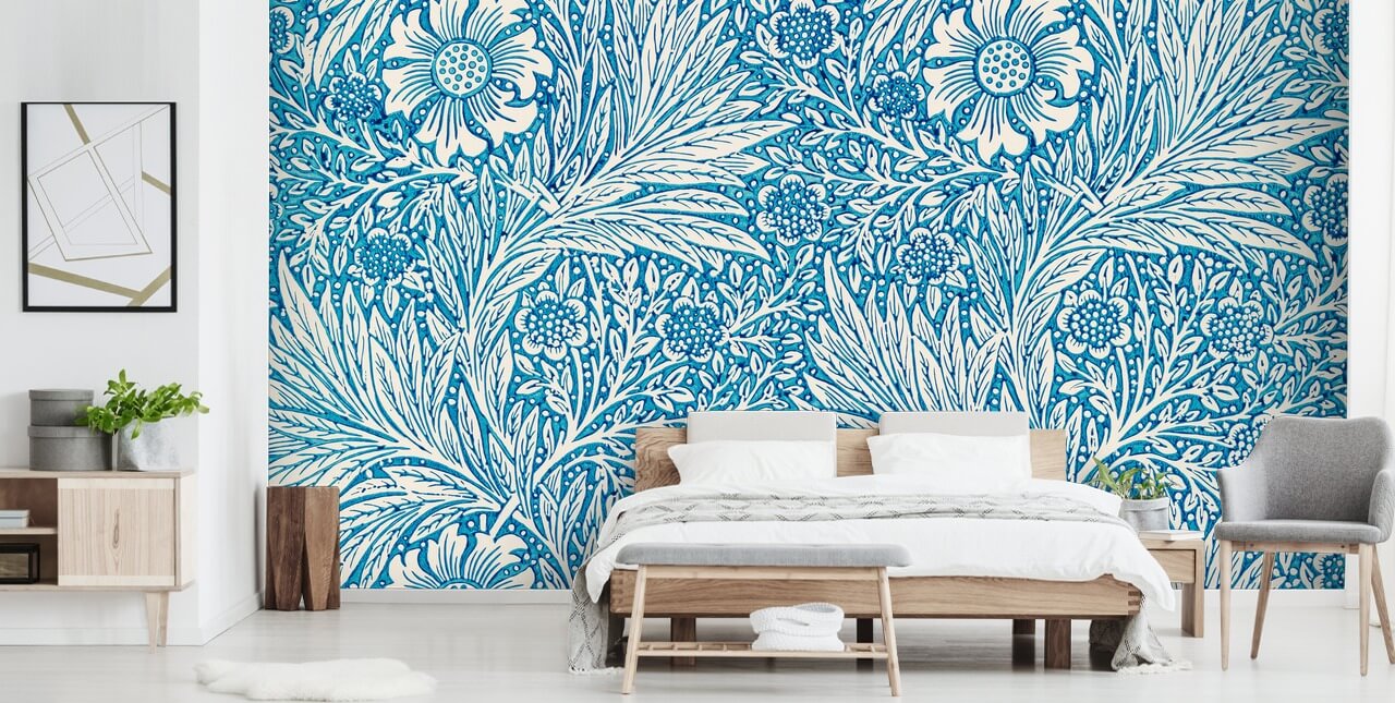Blue Marigold print