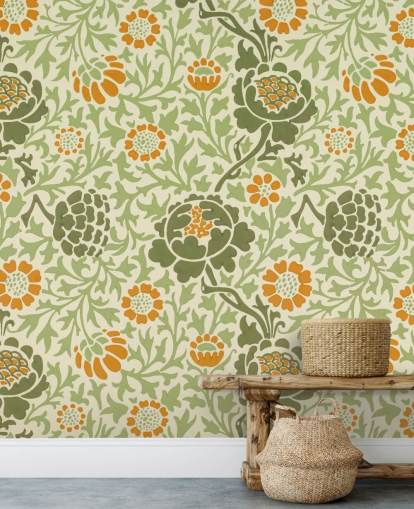 green and orange flower wallpaper green and orange flower wallpaper