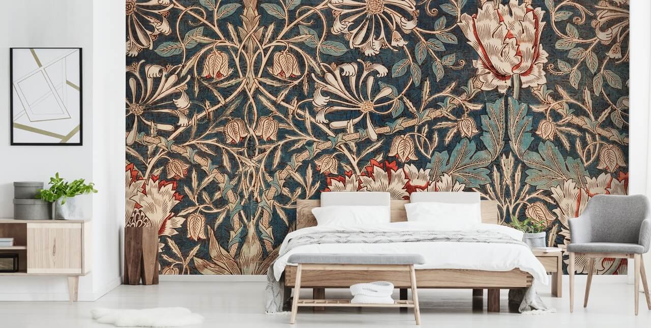 alte Blumentapete von William Morris