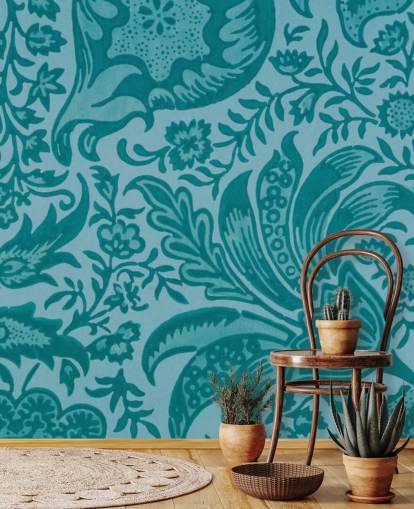 paisley style blue wallpaper paisley style blue wallpaper