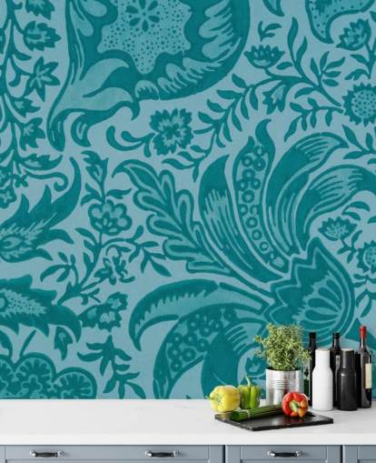 paisley style blue wallpaper paisley style blue wallpaper