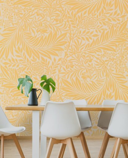 yellow and white vintage floral wallpaper yellow and white vintage floral wallpaper
