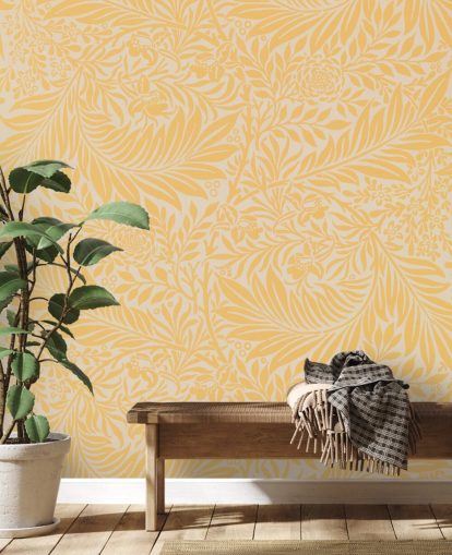 yellow and white vintage floral wallpaper yellow and white vintage floral wallpaper