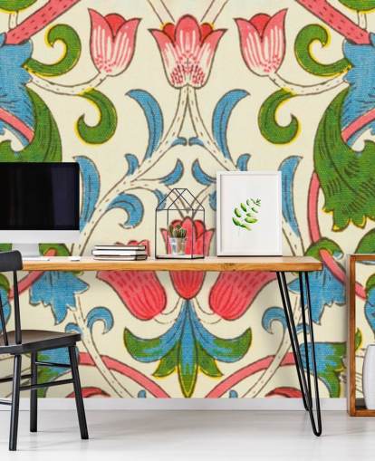 papier peint floral vintage coloré papier peint floral vintage coloré