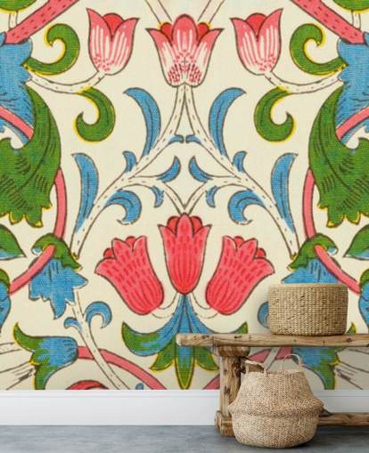 colourful vintage floral wallpaper colourful vintage floral wallpaper