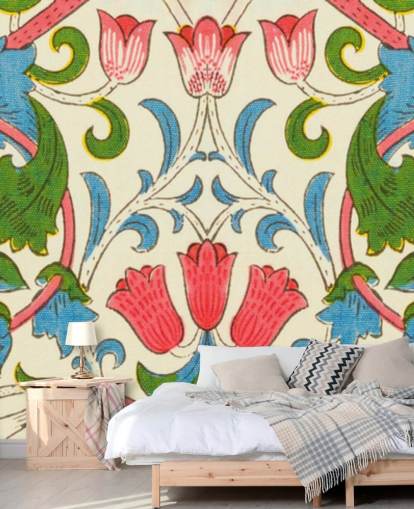 colourful vintage floral wallpaper colourful vintage floral wallpaper