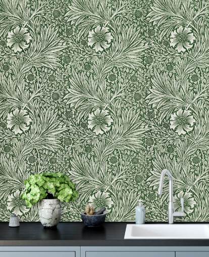 off white and green floral vintage wallpaper off white and green floral vintage wallpaper