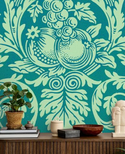 teal and mint green vintage pattern wallpaper teal and mint green vintage pattern wallpaper