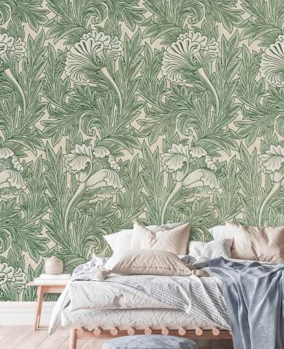 white and green victorian floral wallpaper white and green victorian floral wallpaper
