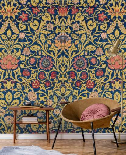 mørk floral vintage mønster tapet mørk floral vintage mønster tapet