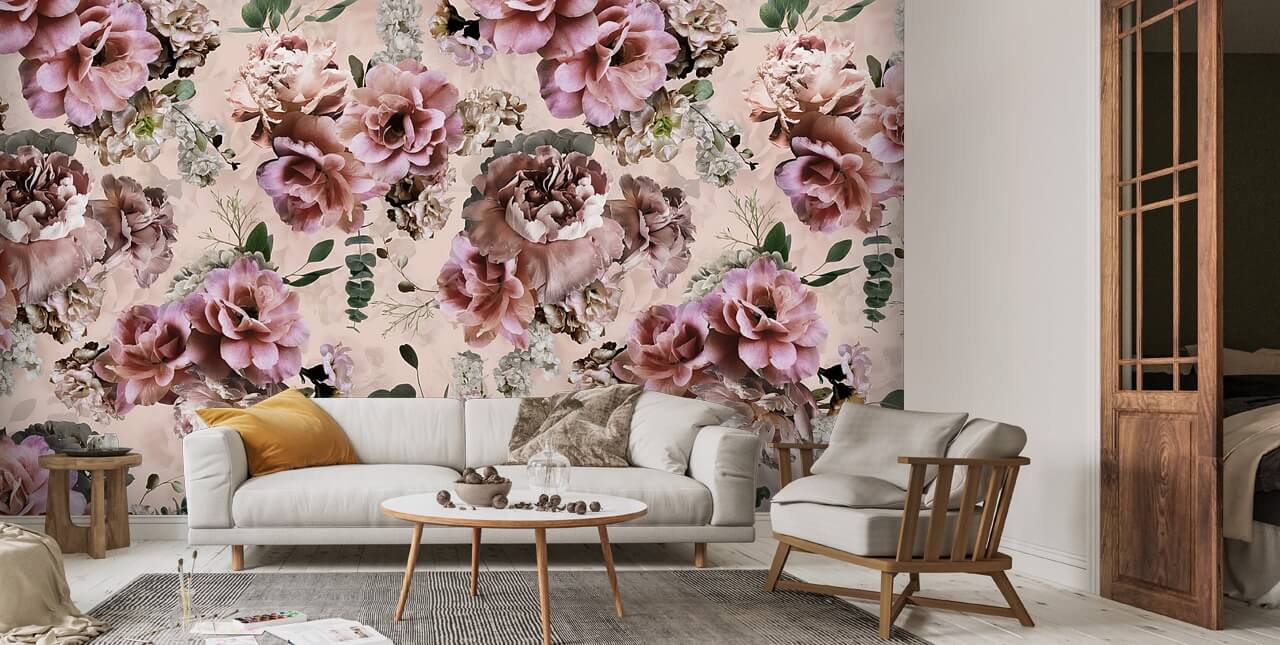 Baroque Light Wall Mural | Wallsauce UK