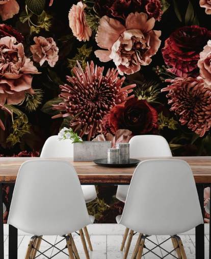 mörkröd och rosa blommor tapeter mörkröd och rosa blommor tapeter