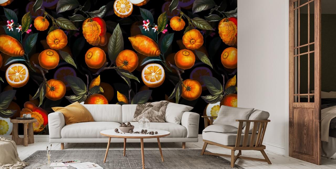 Orange Tree Wallpaper | Wallsauce UK