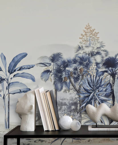 sininen viidakko lintujen tapetti sininen viidakko lintujen tapetti