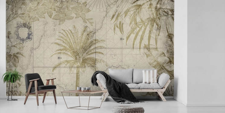 Vintage Wallpaper & Wall Murals 