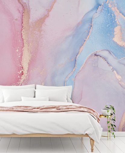 pink, blue and lilac custom watercolour wallpaper mural called Dreamy Watercolour for bedrooms pink, blue and lilac custom watercolour wallpaper mural called Dreamy Watercolour for bedrooms