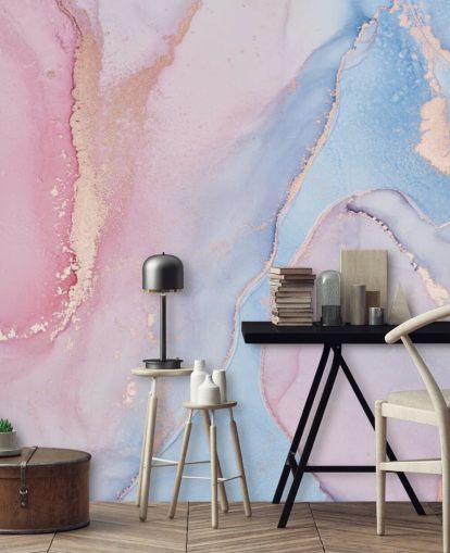 pink, blue and lilac custom watercolour wallpaper mural called Dreamy Watercolour for bedrooms pink, blue and lilac custom watercolour wallpaper mural called Dreamy Watercolour for bedrooms