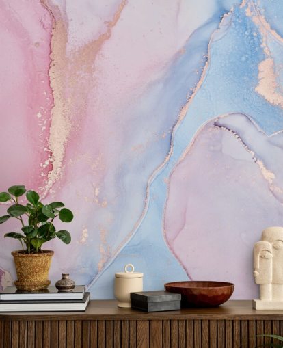 pink, blue and lilac custom watercolour wallpaper mural called Dreamy Watercolour for bedrooms pink, blue and lilac custom watercolour wallpaper mural called Dreamy Watercolour for bedrooms