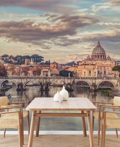 view of st peters basilica from river wallpaper view of st peters basilica from river wallpaper