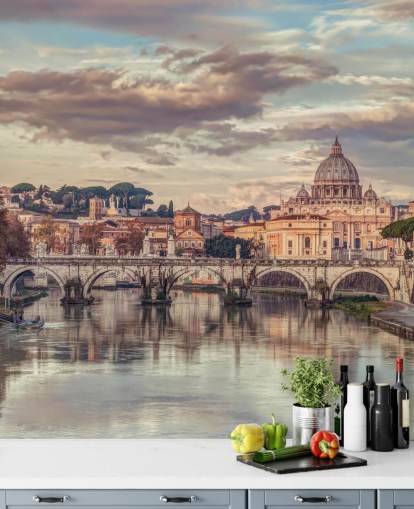 vista da basílica de São Pedro a partir do rio papel de parede vista da basílica de São Pedro a partir do rio papel de parede