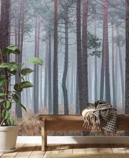 carta da parati misty forest carta da parati misty forest