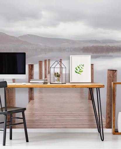 fond d'écran jetée dans le lac calme fond d'écran jetée dans le lac calme