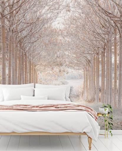 Snöiga träd i ett underland Snöiga träd i ett underland