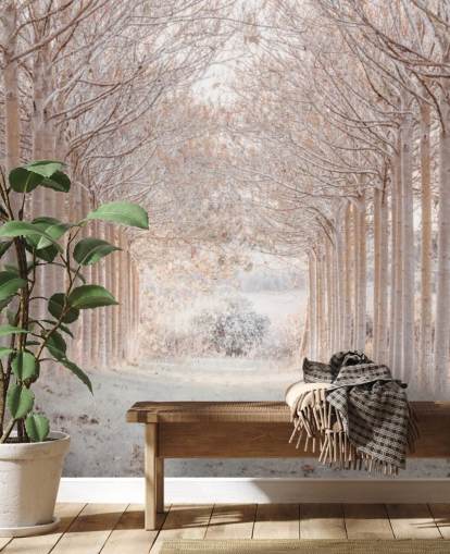 Snødekte trær i et eventyrland Snødekte trær i et eventyrland