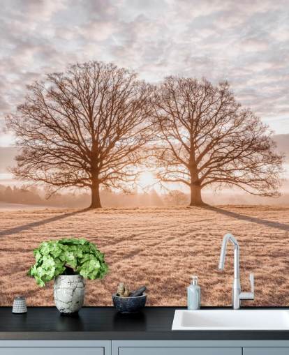 Träd på en äng Träd på en äng