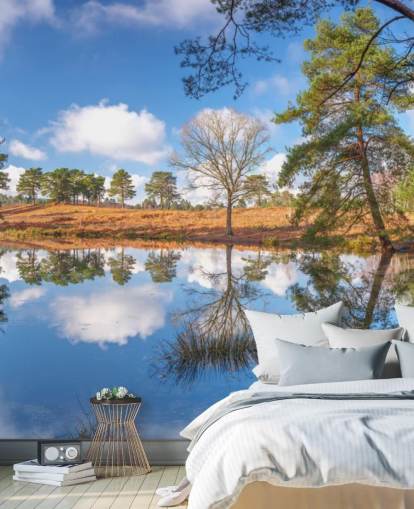 trees reflecting landscape wallpaper trees reflecting landscape wallpaper