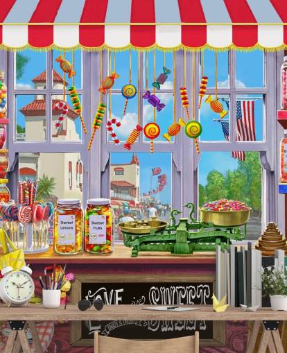 bright and colourful detailed sweet shop wallpaper bright and colourful detailed sweet shop wallpaper