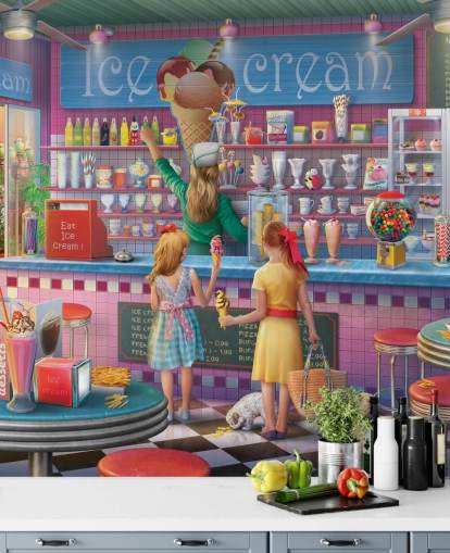 ice cream diner wallpaper ice cream diner wallpaper