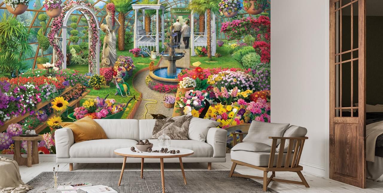 Garden wall store murals