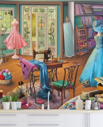 fargerik haberdashery tapet fargerik haberdashery tapet