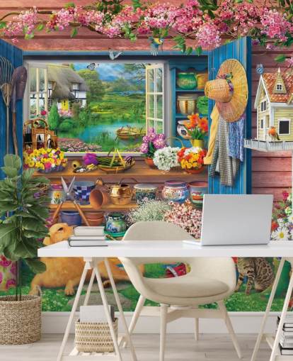 värikäs puutarhavaja tapetti värikäs puutarhavaja tapetti