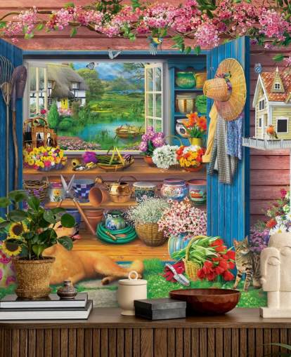 colourful garden shed wallpaper colourful garden shed wallpaper