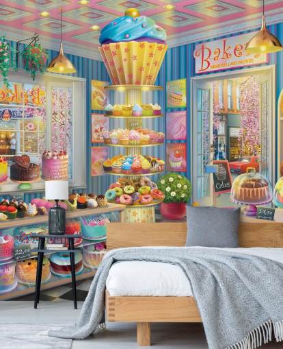 leckere Cupcake-Laden-Tapete leckere Cupcake-Laden-Tapete